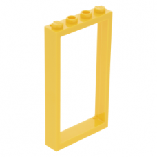 LEGO ajtókeret 1×4×6, sárga (60596)